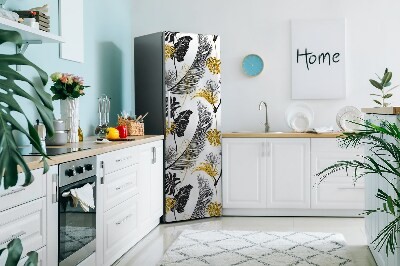 Magnetic fridge cover Golden tropical