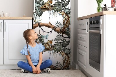 Magnetic fridge cover Leopards in the jungle