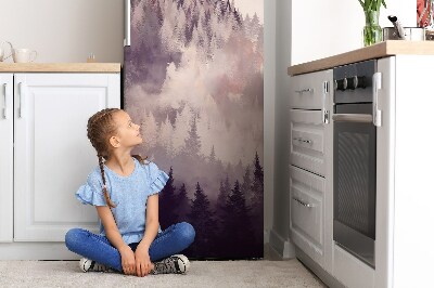 Decoration fridge cover Mountain in the forest