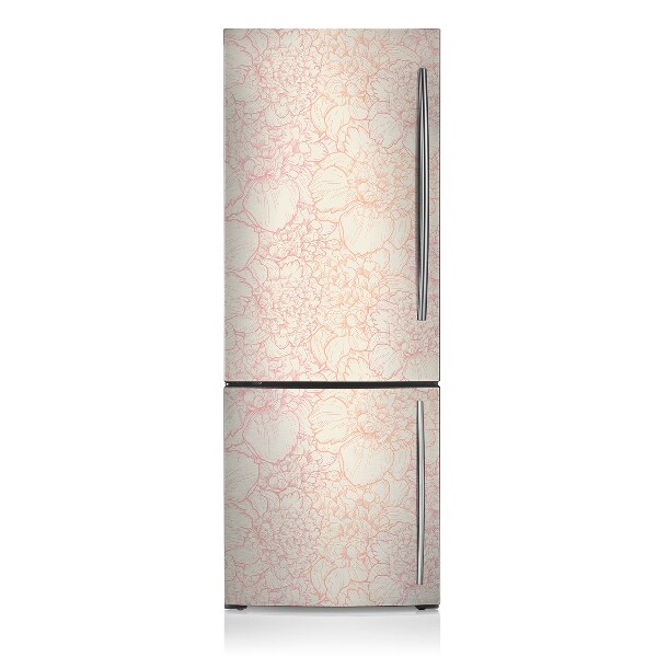 Decoration fridge cover Pink peonies