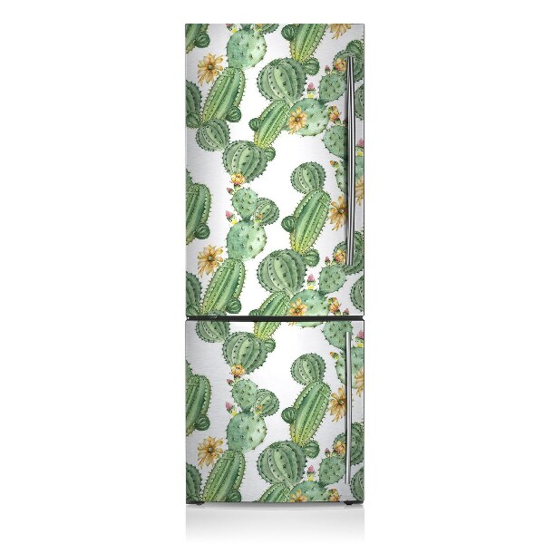 Magnetic fridge cover Cacti with flowers