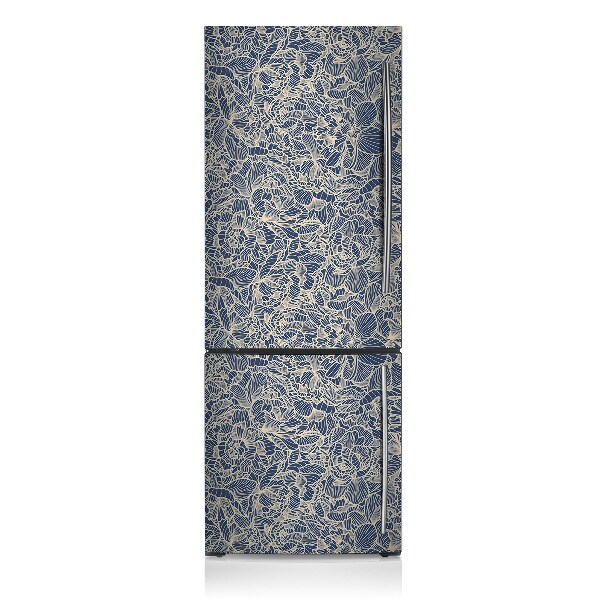 Magnetic fridge cover Blue flower