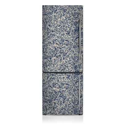 Magnetic fridge cover Blue flower