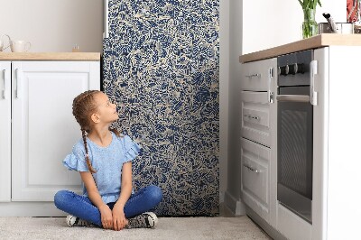 Magnetic fridge cover Blue flower