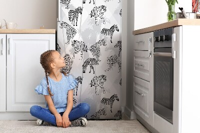 Magnetic fridge cover Tiger and zebras