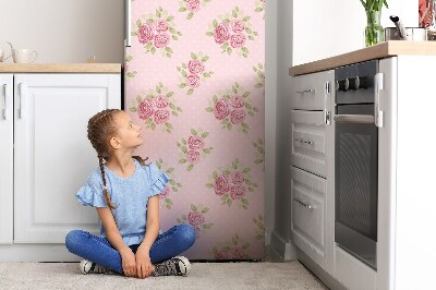 Magnetic fridge cover A bouquet of pink flowers