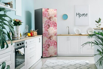 Magnetic fridge cover Roses and hydrangeas