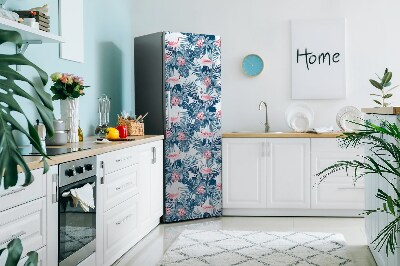 Decoration fridge cover Flamingos and stains