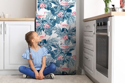 Decoration fridge cover Flamingos and stains