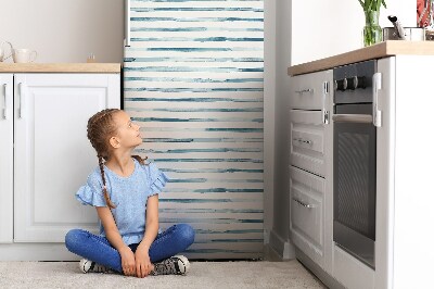 Decoration fridge cover Blue lines