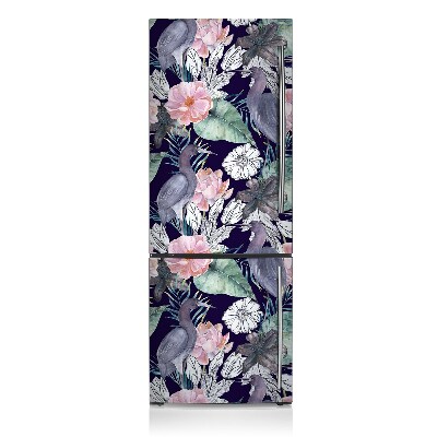 Magnetic fridge cover Birds in flowers