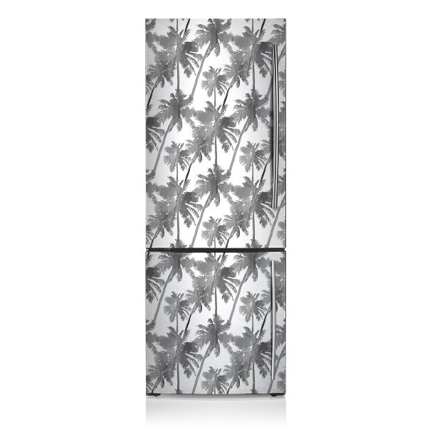 Magnetic fridge cover Gray palm