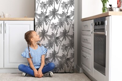 Magnetic fridge cover Gray palm