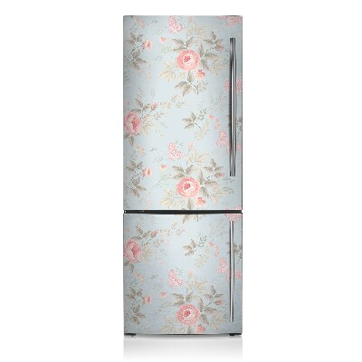 Magnetic fridge cover Roses and butterflies