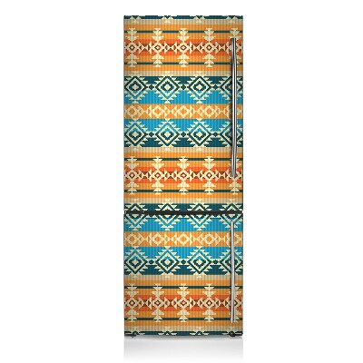 Magnetic fridge cover Colorful boho pattern