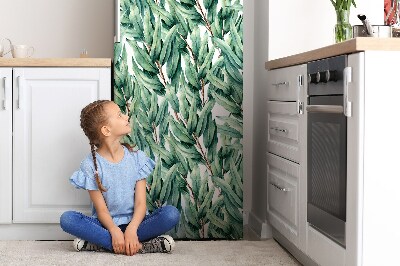 Magnetic fridge cover Painted leaves