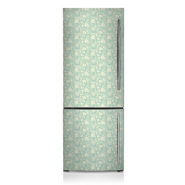 Magnetic fridge cover White flowers