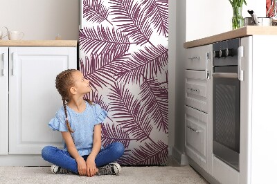 Magnetic fridge cover Purple leaves