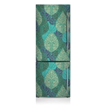 Magnetic fridge cover Green patterns