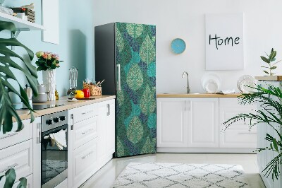 Magnetic fridge cover Green patterns