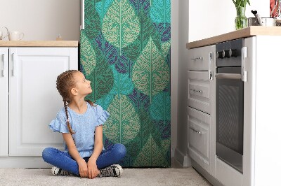 Magnetic fridge cover Green patterns