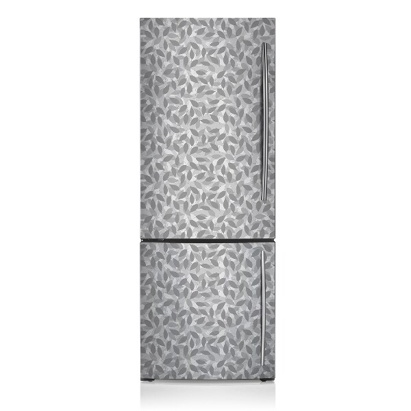 Magnetic fridge cover Gray leaves