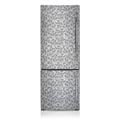 Magnetic fridge cover Gray leaves