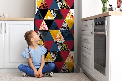 Magnetic fridge cover Mosaic triangles