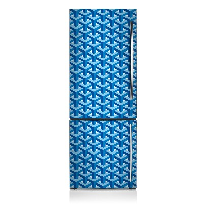 Magnetic fridge cover Blue 3d abstraction