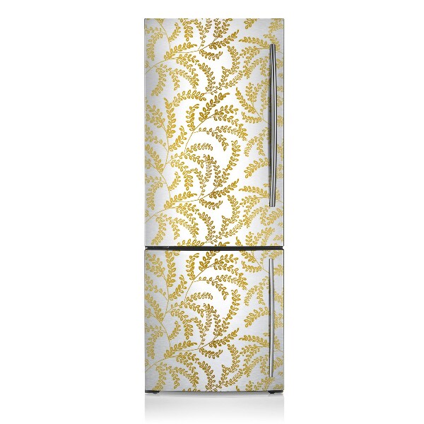 Decoration fridge cover Golden leaves