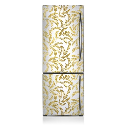 Decoration fridge cover Golden leaves