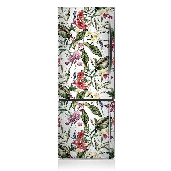 Decoration fridge cover Tropical flowers