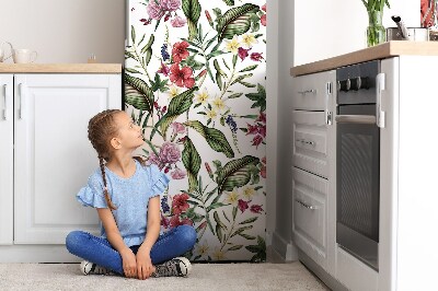 Decoration fridge cover Tropical flowers