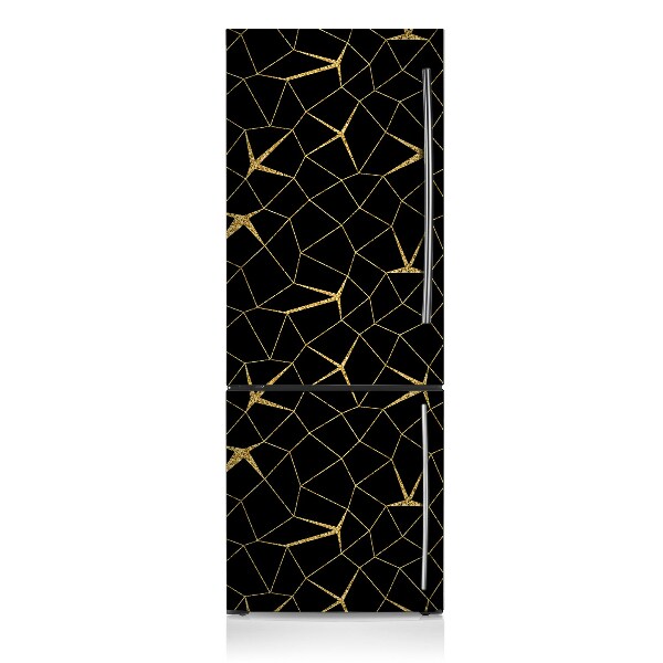 Magnetic fridge cover Gold and black mosaic