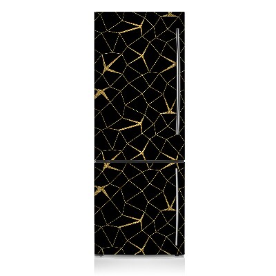 Magnetic fridge cover Gold and black mosaic