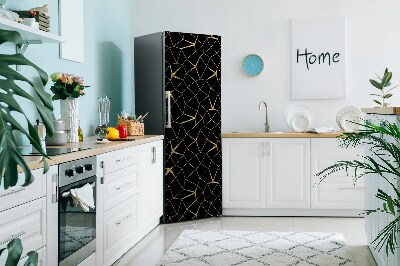 Magnetic fridge cover Gold and black mosaic