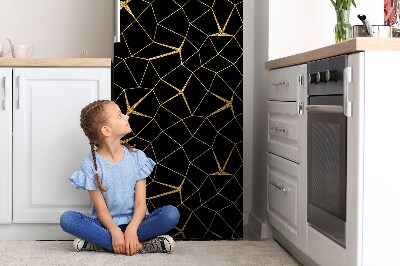 Magnetic fridge cover Gold and black mosaic