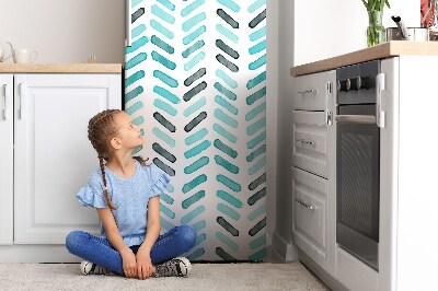 Magnetic fridge cover Herringbone watercolor