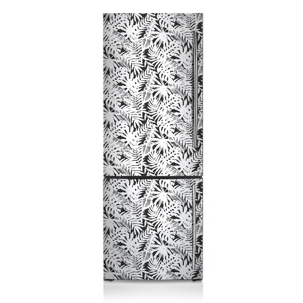 Magnetic fridge cover Black leaves