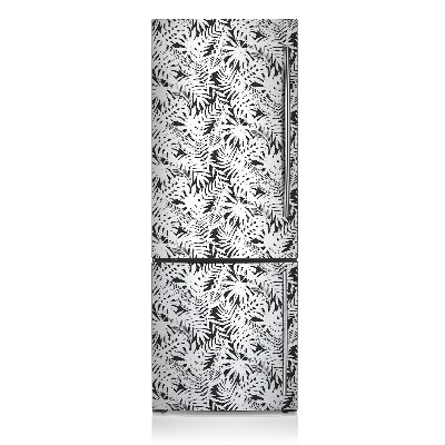 Magnetic fridge cover Black leaves