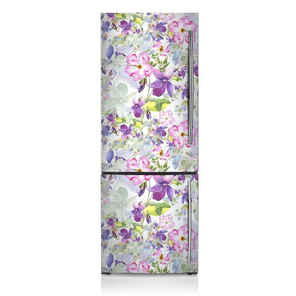 Decoration fridge cover Purple flowers