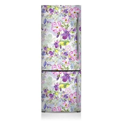 Decoration fridge cover Purple flowers