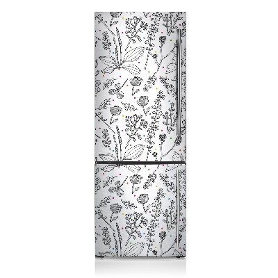 Decoration fridge cover Flowers and dots