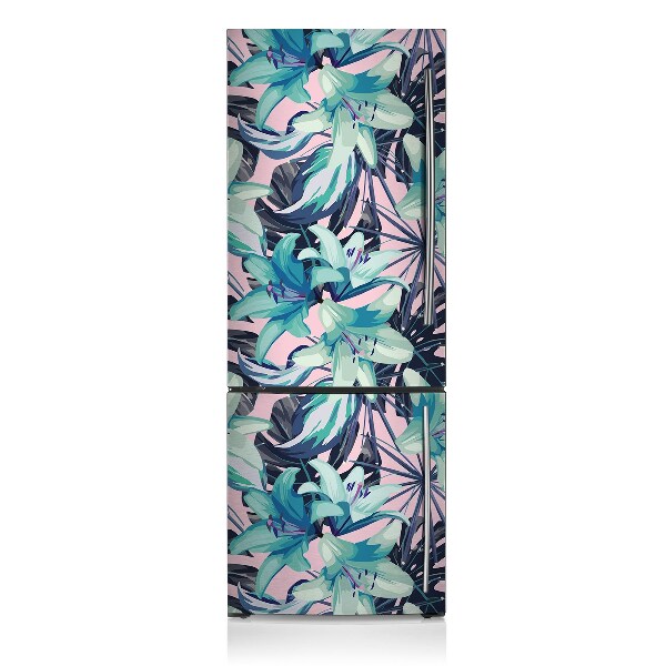 Magnetic fridge cover Lily painted