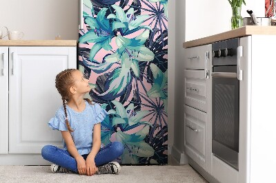 Magnetic fridge cover Lily painted