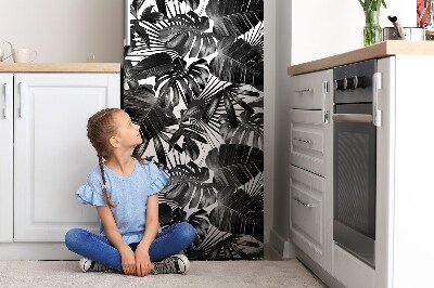 Magnetic fridge cover Dark leaves