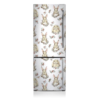 Decoration fridge cover Light brown rabbits