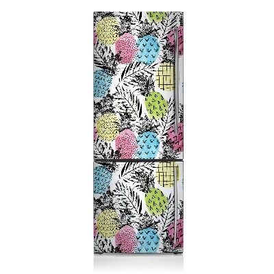 Magnetic fridge cover Colorful pineapple