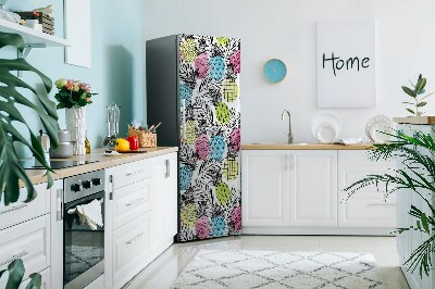 Magnetic fridge cover Colorful pineapple