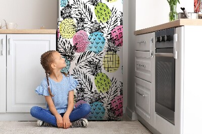 Magnetic fridge cover Colorful pineapple